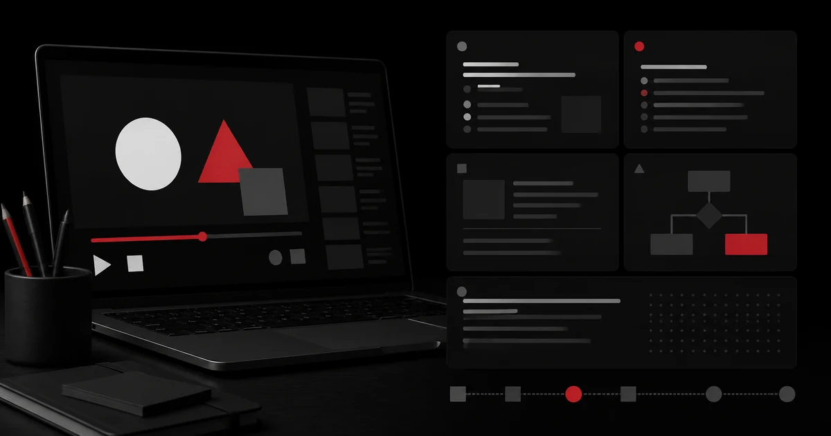 A saved YouTube video moving through a focused note-taking workflow into a concrete todo