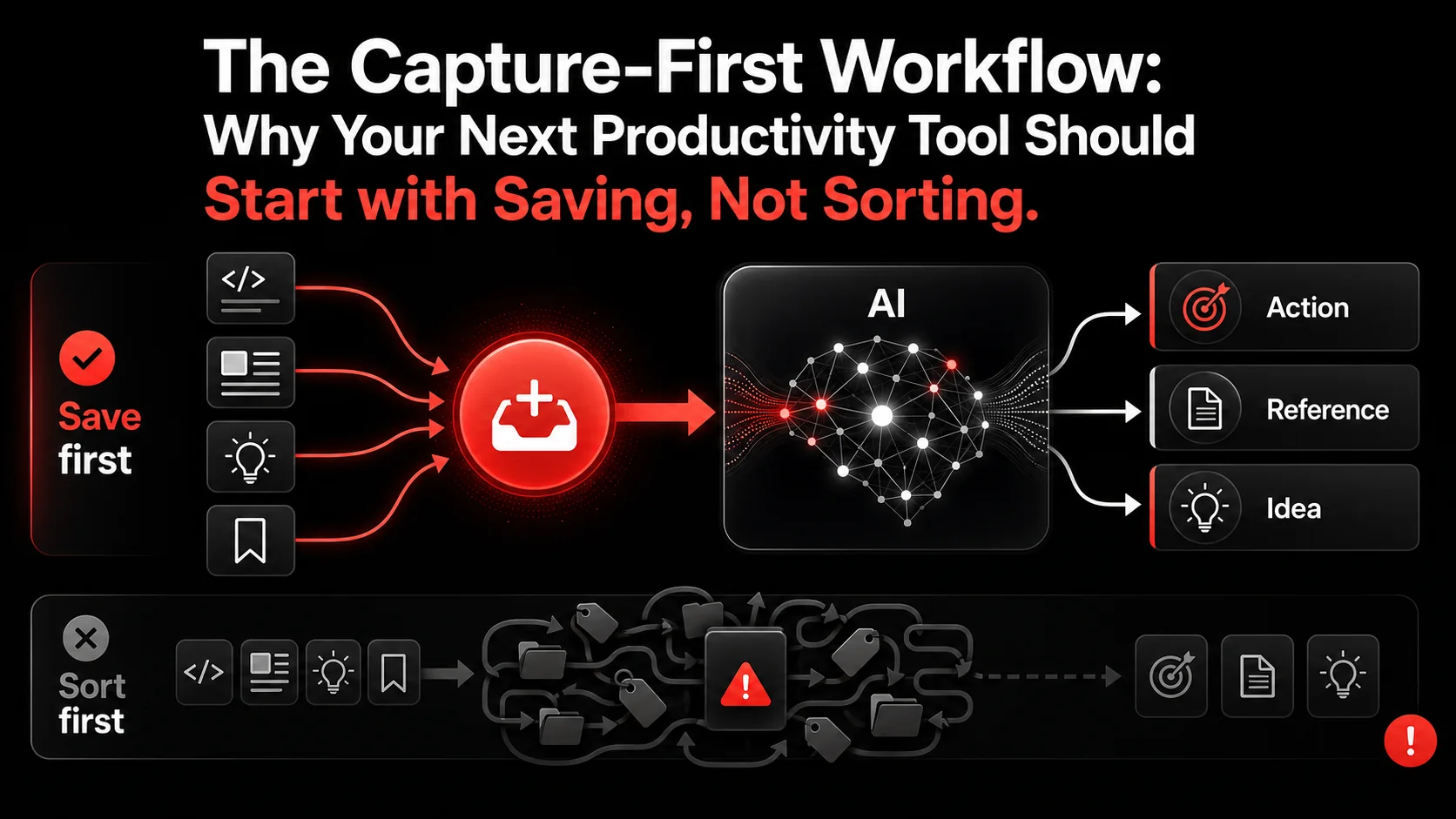 Capture-First Workflow: Start with Saving, Not Sorting