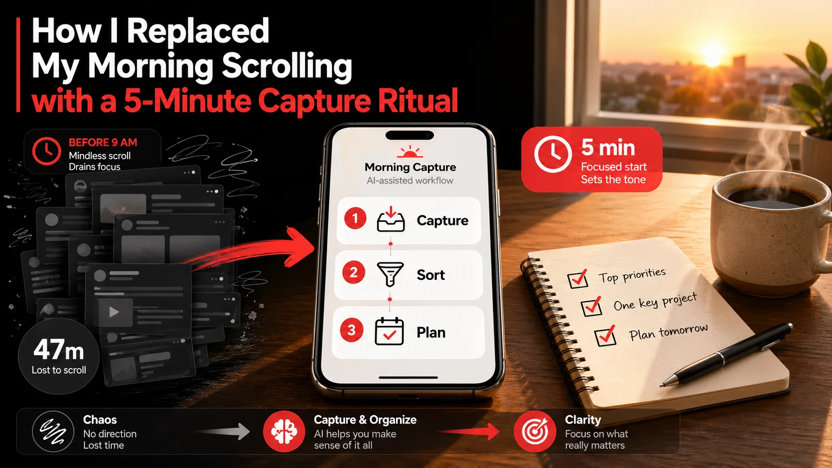 How I Replaced My Morning Scrolling with a 5-Minute Capture Ritual